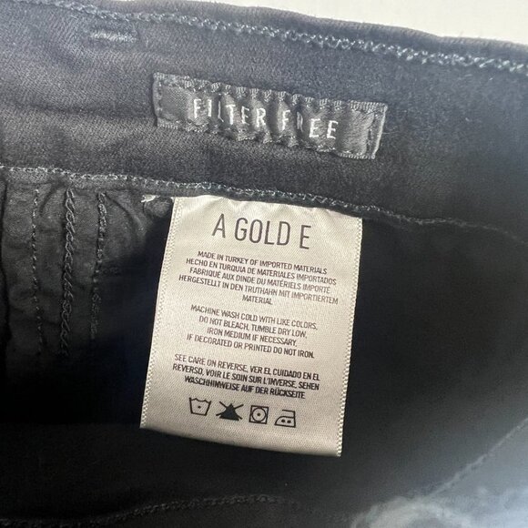 AGOLDE Filter Free Sophie Crop Jeans in Jet Skinny Black Size 25 EUC T2344 - Picture 11 of 12